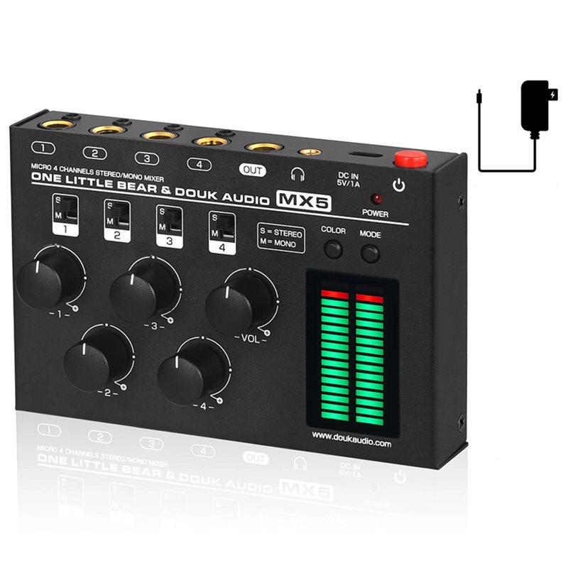 Audio Mixer 4 Channel - B67C untuk Douk Audio MX5 Mixer