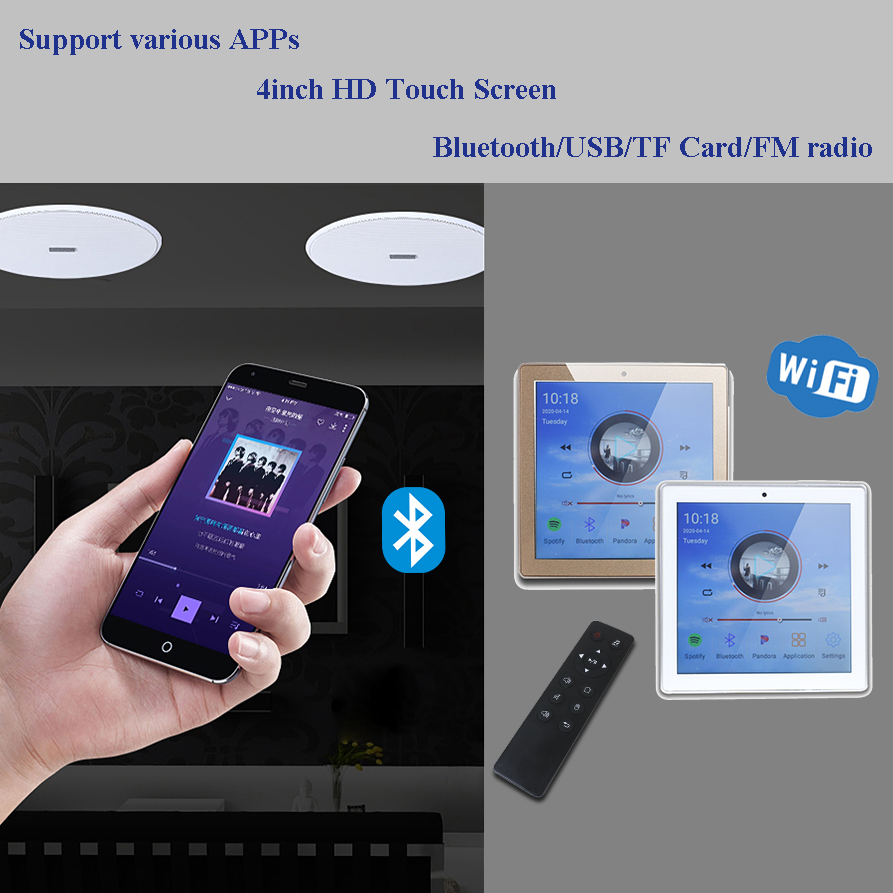 Audio Music Free Online - Penguat Suara Dalam Dinding Bluetooth WiFi