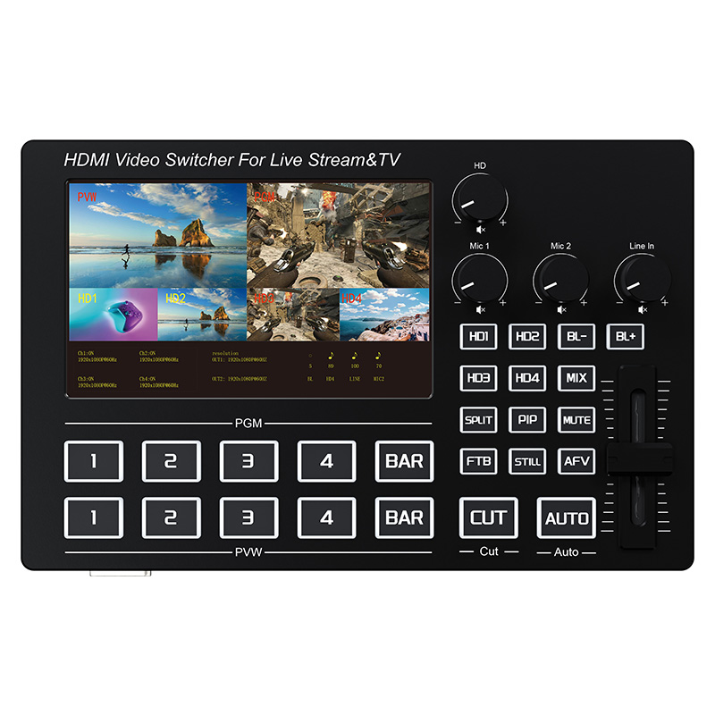 Audio Mixer 4 Channel - Mixer Video Streaming Langsung HDMI 4