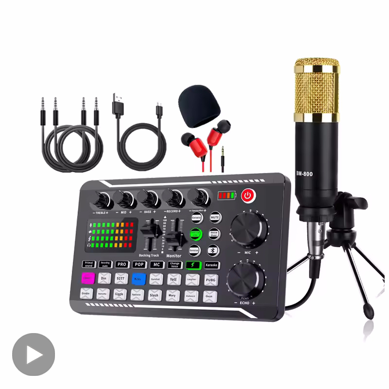 Audio Music Changer - Mikrofon Profesional Kartu Mixer Suara Bluetooth