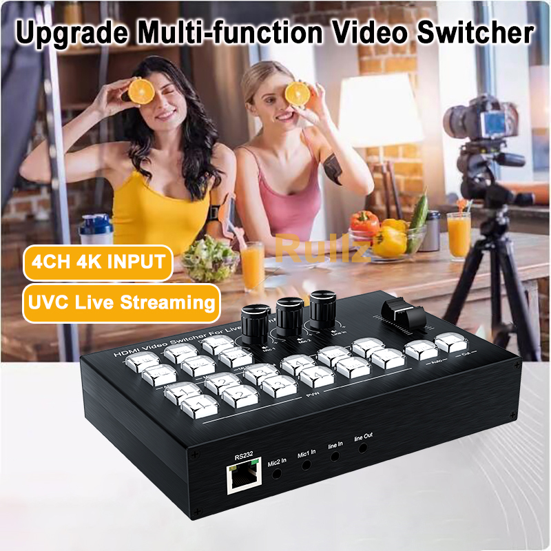 Mixer Video HDMI 4 Saluran 108 - Audio Mixer 4 Channel ulasan dan harga