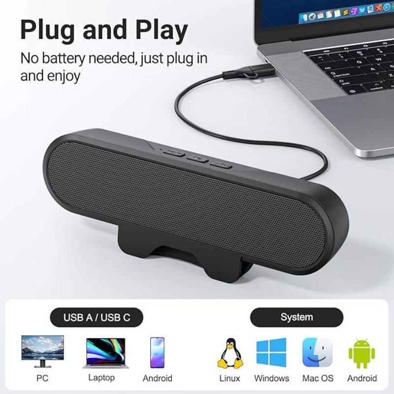 Soundbar USB Portabel Clip-on  - Audio Music Free Online ulasan dan harga