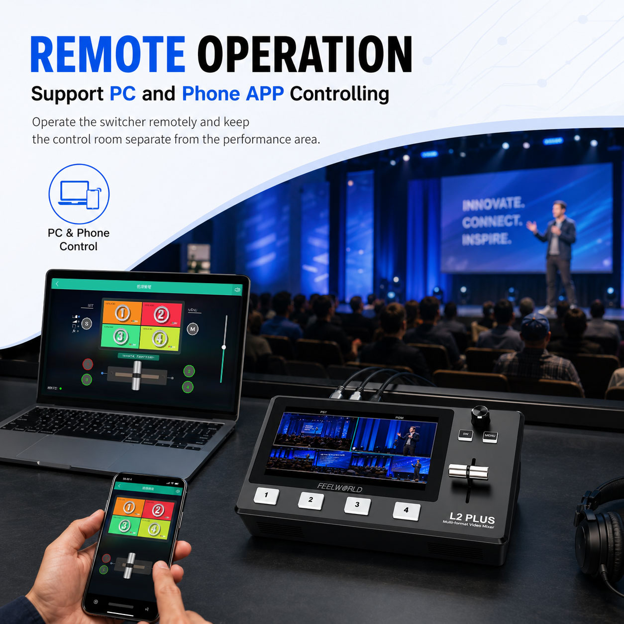 FEELWORLD L2 PLUS Multi-Camera - Audio Mixer 4 Channel ulasan dan harga