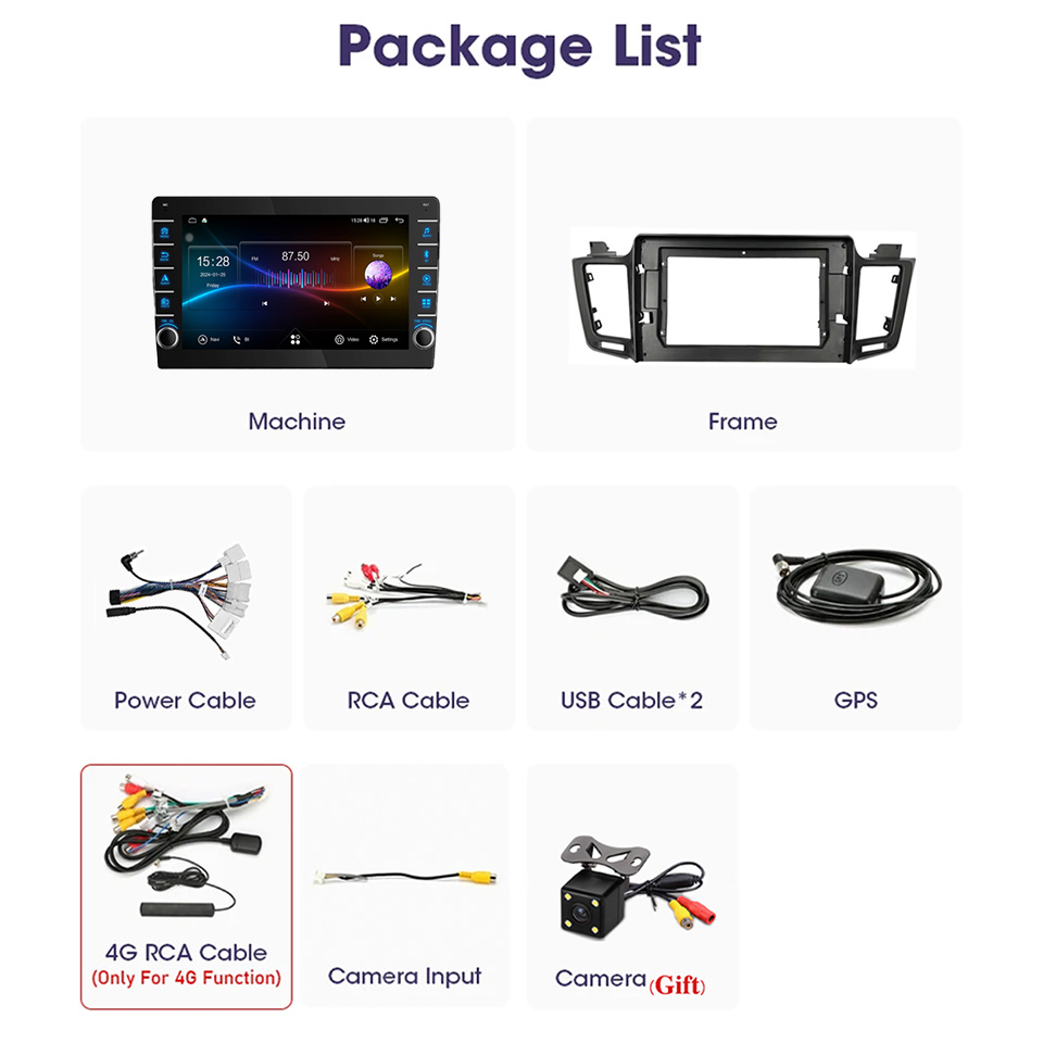 Untuk Toyota RAV4 2012 - 2018  - Audio Music To Text ulasan dan harga