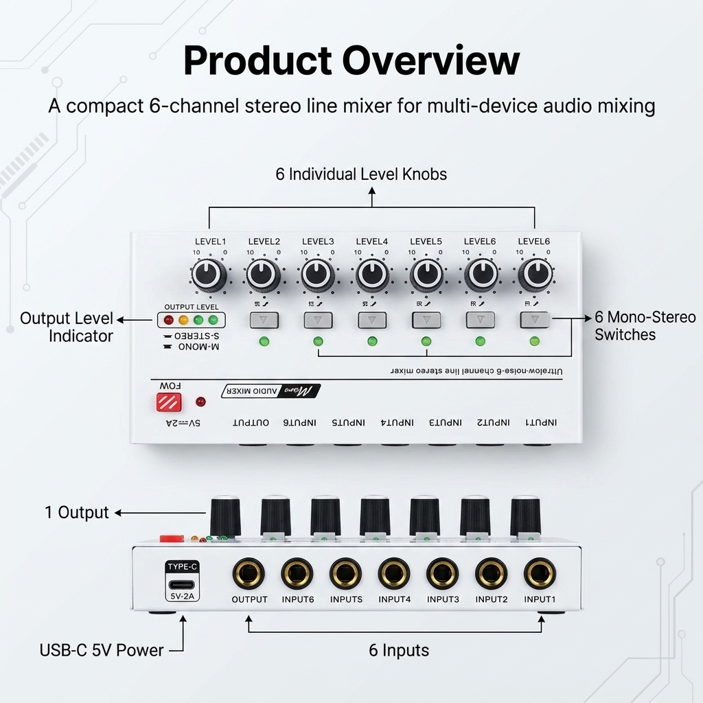 Mixer Suara Portabel Ultra Low - Audio Mixer 4 Channel ulasan dan harga