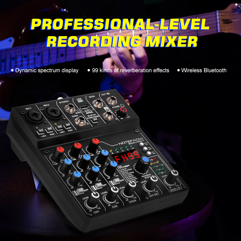 AD14 Mixer Audio Profesional S - Audio Mixer 4 Channel ulasan dan harga