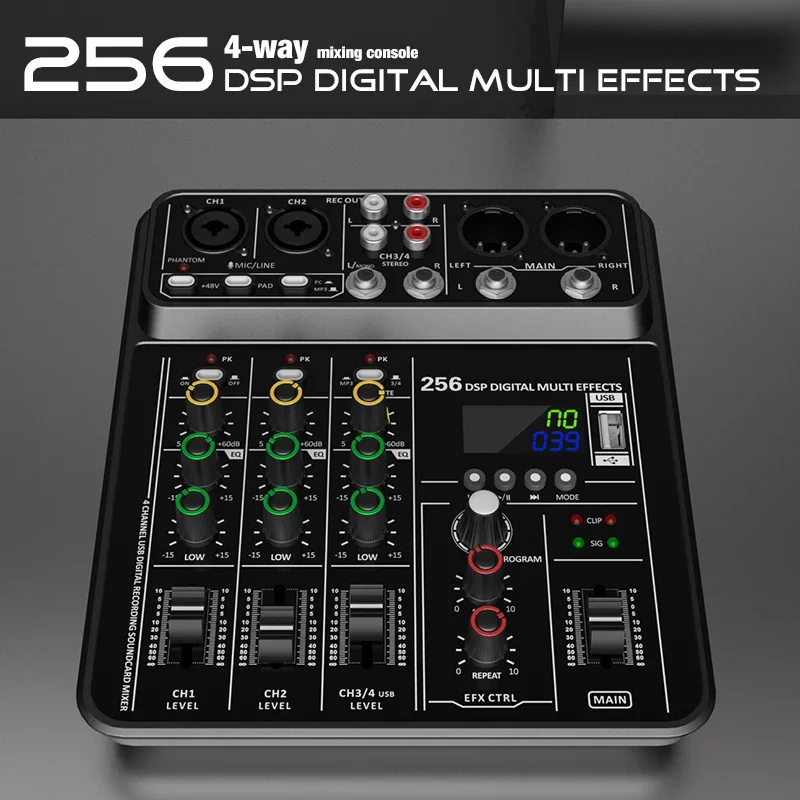 Mixer Antarmuka Audio dengan B - Audio Mixer 4 Channel ulasan dan harga