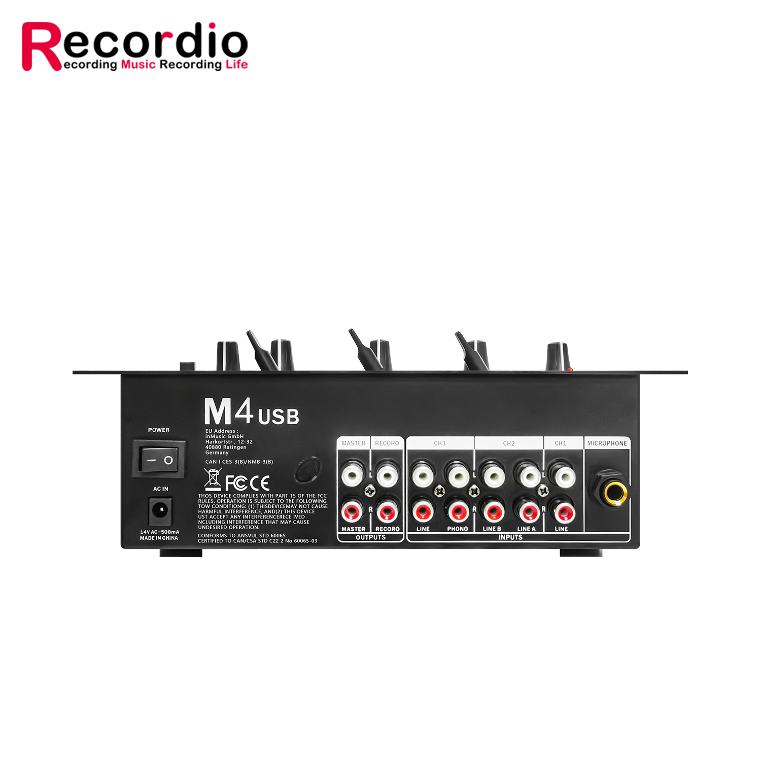 GAX-DM4 OEM profesional Audio  - Audio Mixer 4 Channel ulasan dan harga