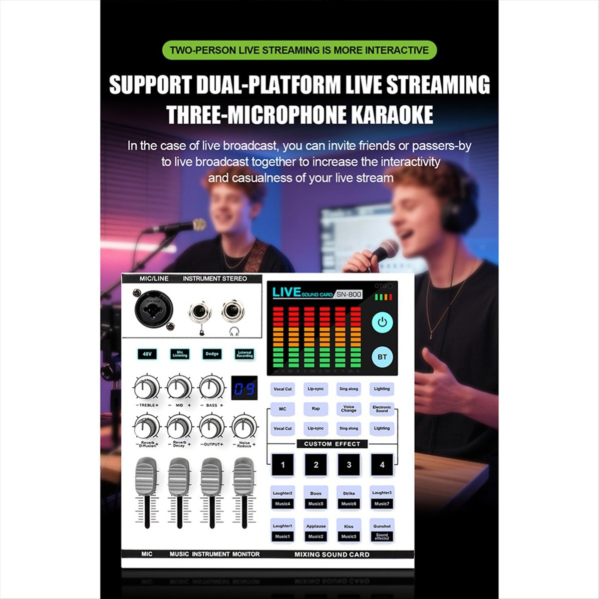 DT77 SN800 Kartu Suara Live Pe - Audio Music Changer ulasan dan harga