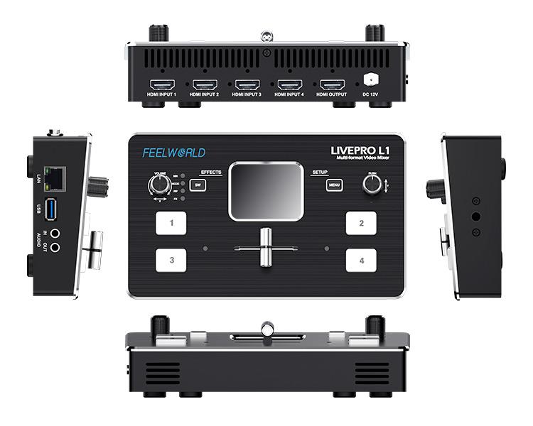 FEELWORLD Pro L1 4xHDMI input  - Audio Mixer 4 Channel ulasan dan harga